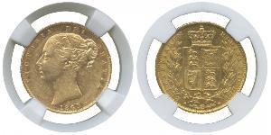 1 Sovereign 大不列颠及爱尔兰联合王国 (1801 - 1922) 金 维多利亚 (英国君主)