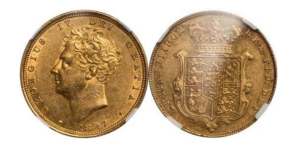 1 Sovereign 大不列颠及爱尔兰联合王国 (1801 - 1922) 金 喬治四世 (1762-1830)