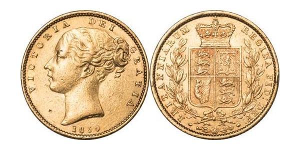 1 Sovereign 大不列颠及爱尔兰联合王国 (1801 - 1922) 金 维多利亚 (英国君主)