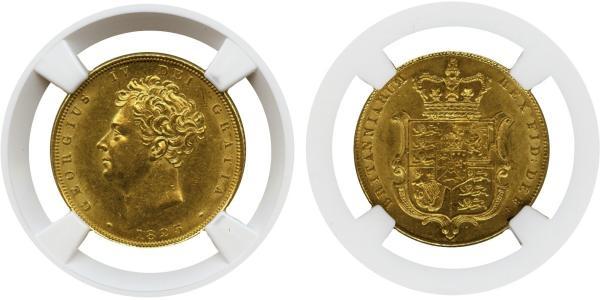 1 Sovereign 大不列颠及爱尔兰联合王国 (1801 - 1922) 金 喬治四世 (1762-1830)