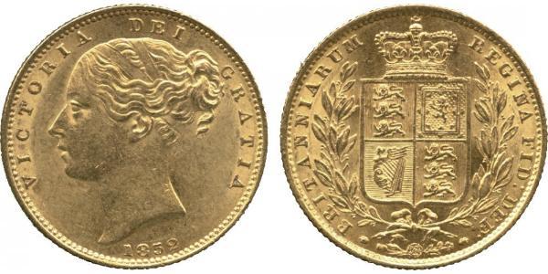 1 Sovereign 大不列颠及爱尔兰联合王国 (1801 - 1922) 金 维多利亚 (英国君主)