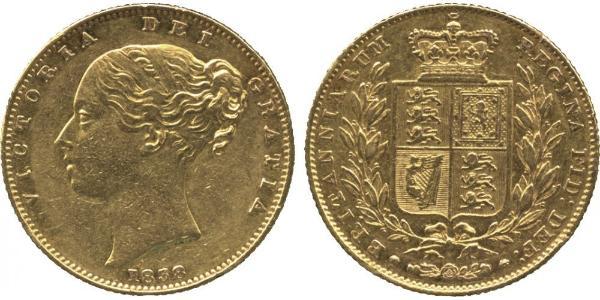 1 Sovereign 大不列颠及爱尔兰联合王国 (1801 - 1922) 金 维多利亚 (英国君主)
