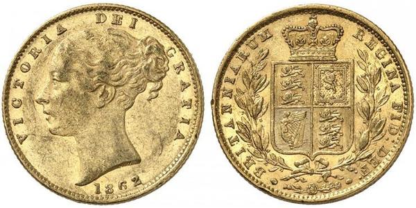 1 Sovereign 大不列颠及爱尔兰联合王国 (1801 - 1922) 金 维多利亚 (英国君主)