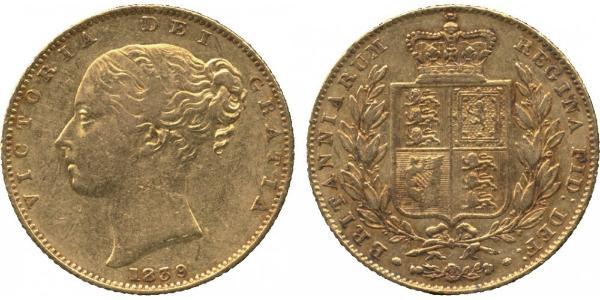 1 Sovereign 大不列颠及爱尔兰联合王国 (1801 - 1922) 金 维多利亚 (英国君主)