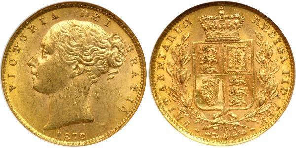 1 Sovereign 大不列颠及爱尔兰联合王国 (1801 - 1922) 金 维多利亚 (英国君主)