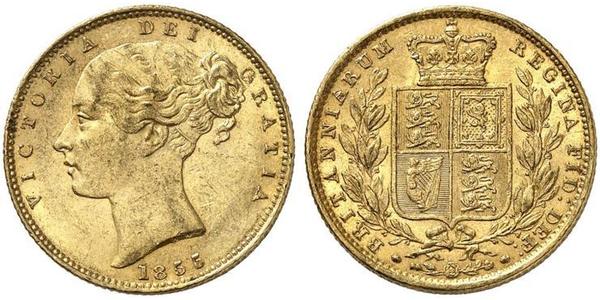 1 Sovereign 大不列颠及爱尔兰联合王国 (1801 - 1922) 金 维多利亚 (英国君主)
