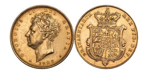 1 Sovereign 大不列颠及爱尔兰联合王国 (1801 - 1922) 金 喬治四世 (1762-1830)