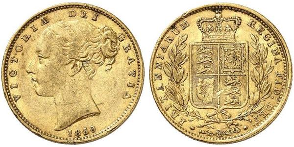 1 Sovereign 大不列颠及爱尔兰联合王国 (1801 - 1922) 金 维多利亚 (英国君主)