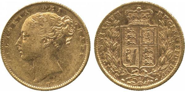 1 Sovereign 大不列颠及爱尔兰联合王国 (1801 - 1922) 金 维多利亚 (英国君主)