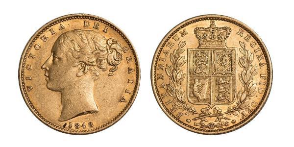 1 Sovereign 大不列颠及爱尔兰联合王国 (1801 - 1922) 金 维多利亚 (英国君主)