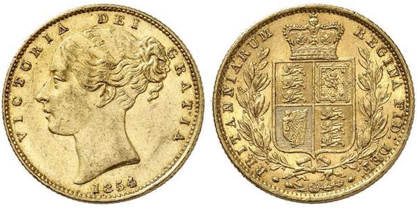 1 Sovereign 大不列颠及爱尔兰联合王国 (1801 - 1922) 金 维多利亚 (英国君主)