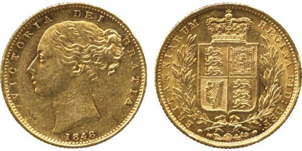 1 Sovereign 大不列颠及爱尔兰联合王国 (1801 - 1922) 金 维多利亚 (英国君主)
