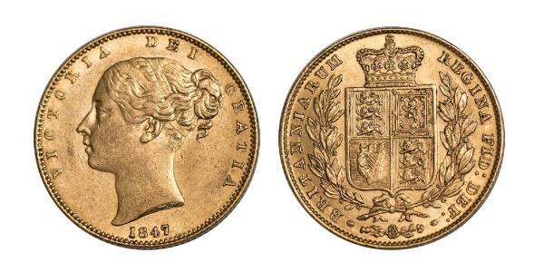 1 Sovereign 大不列颠及爱尔兰联合王国 (1801 - 1922) 金 维多利亚 (英国君主)