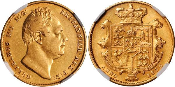 1 Sovereign 大不列颠及爱尔兰联合王国 (1801 - 1922) 金 威廉四世 (英國)