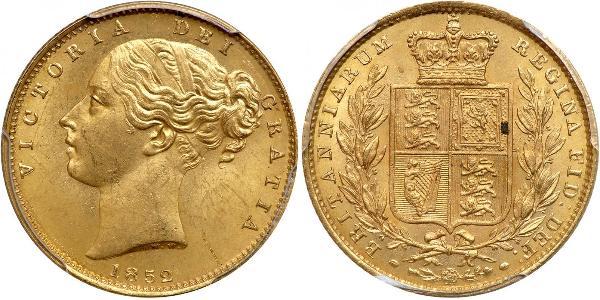 1 Sovereign 大不列颠及爱尔兰联合王国 (1801 - 1922) 金 维多利亚 (英国君主)
