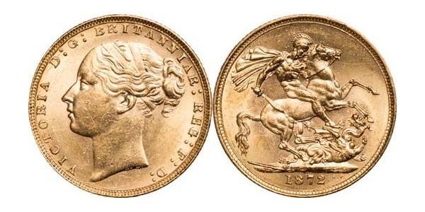 1 Sovereign 大不列颠及爱尔兰联合王国 (1801 - 1922) 金 维多利亚 (英国君主)