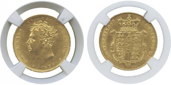 1 Sovereign 大不列颠及爱尔兰联合王国 (1801 - 1922) 金 喬治四世 (1762-1830)
