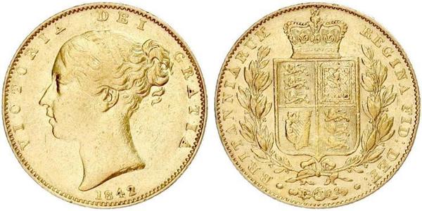 1 Sovereign 大不列颠及爱尔兰联合王国 (1801 - 1922) 金 维多利亚 (英国君主)