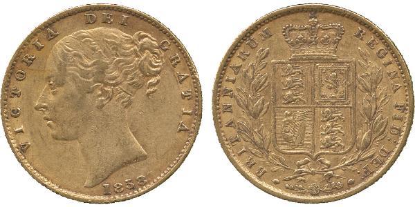 1 Sovereign 大不列颠及爱尔兰联合王国 (1801 - 1922) 金 维多利亚 (英国君主)