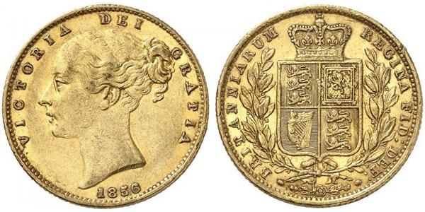 1 Sovereign 大不列颠及爱尔兰联合王国 (1801 - 1922) 金 维多利亚 (英国君主)