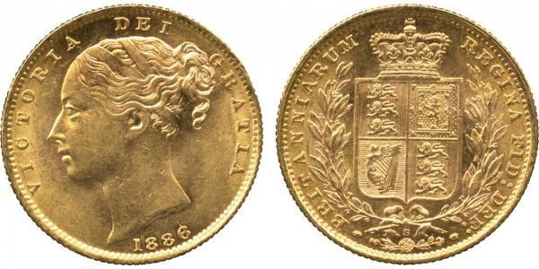 1 Sovereign 大不列颠及爱尔兰联合王国 (1801 - 1922) 金 维多利亚 (英国君主)