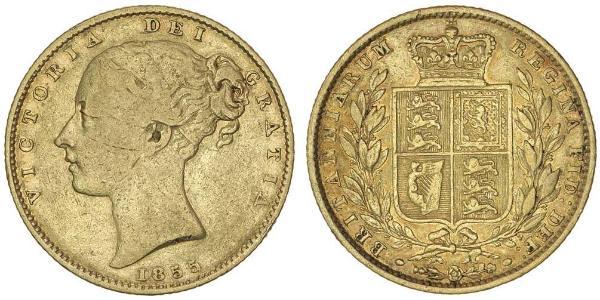 1 Sovereign 大不列颠及爱尔兰联合王国 (1801 - 1922) 金 维多利亚 (英国君主)