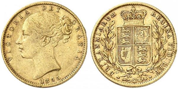 1 Sovereign 大不列颠及爱尔兰联合王国 (1801 - 1922) 金 维多利亚 (英国君主)