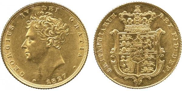 1 Sovereign 大不列颠及爱尔兰联合王国 (1801 - 1922) 金 喬治四世 (1762-1830)