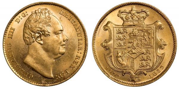 1 Sovereign 大不列颠及爱尔兰联合王国 (1801 - 1922) 金 威廉四世 (英國)