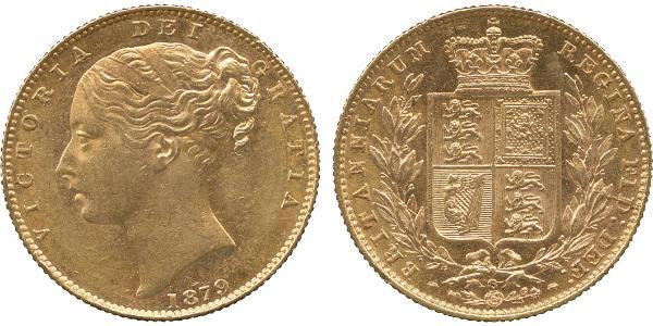 1 Sovereign 大不列颠及爱尔兰联合王国 (1801 - 1922) 金 维多利亚 (英国君主)