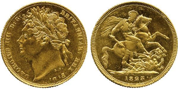 1 Sovereign 大不列颠及爱尔兰联合王国 (1801 - 1922) 金 喬治四世 (1762-1830)