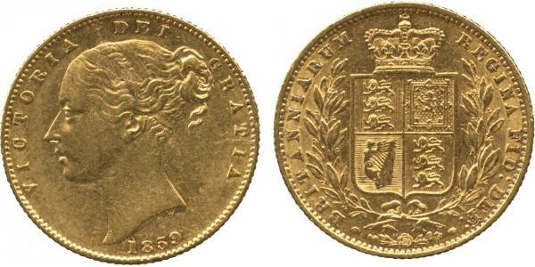1 Sovereign 大不列颠及爱尔兰联合王国 (1801 - 1922) 金 维多利亚 (英国君主)