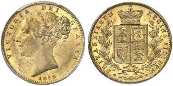 1 Sovereign 大不列颠及爱尔兰联合王国 (1801 - 1922) 金 维多利亚 (英国君主)