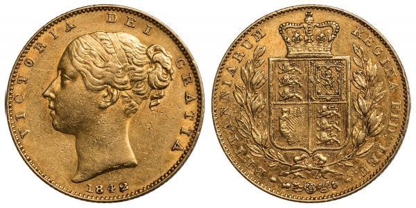 1 Sovereign 大不列颠及爱尔兰联合王国 (1801 - 1922) 金 维多利亚 (英国君主)