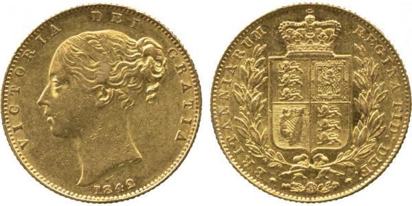 1 Sovereign 大不列颠及爱尔兰联合王国 (1801 - 1922) 金 维多利亚 (英国君主)