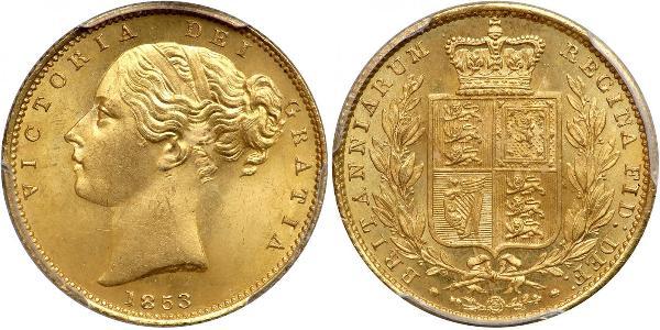 1 Sovereign 大不列颠及爱尔兰联合王国 (1801 - 1922) 金 维多利亚 (英国君主)