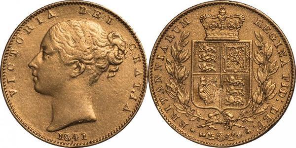 1 Sovereign 大不列颠及爱尔兰联合王国 (1801 - 1922) 金 维多利亚 (英国君主)