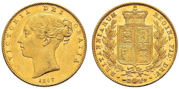 1 Sovereign 大不列颠及爱尔兰联合王国 (1801 - 1922) 金 维多利亚 (英国君主)