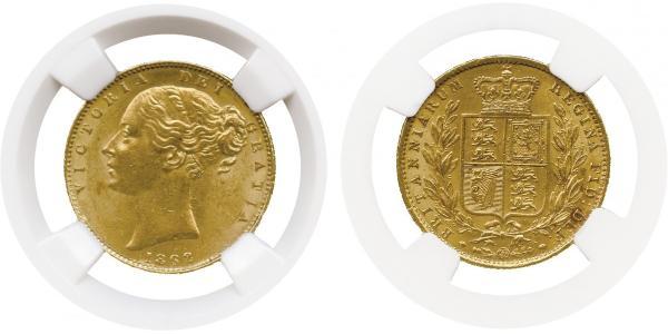1 Sovereign 大不列颠及爱尔兰联合王国 (1801 - 1922) 金 维多利亚 (英国君主)