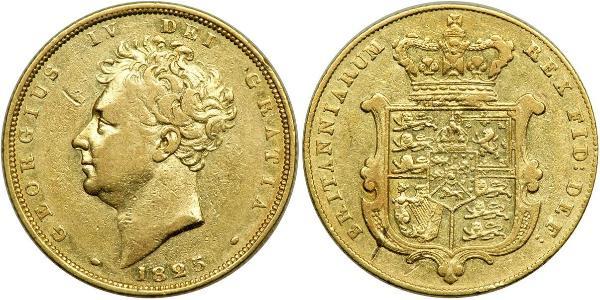 1 Sovereign 大不列颠及爱尔兰联合王国 (1801 - 1922) 金 喬治四世 (1762-1830)