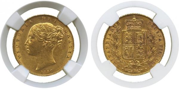 1 Sovereign 大不列颠及爱尔兰联合王国 (1801 - 1922) 金 维多利亚 (英国君主)