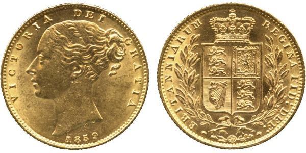 1 Sovereign 大不列颠及爱尔兰联合王国 (1801 - 1922) 金 维多利亚 (英国君主)