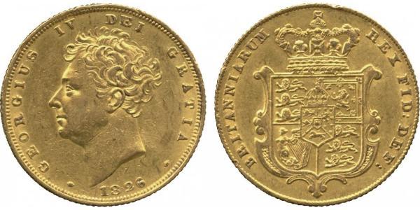 1 Sovereign 大不列颠及爱尔兰联合王国 (1801 - 1922) 金 喬治四世 (1762-1830)
