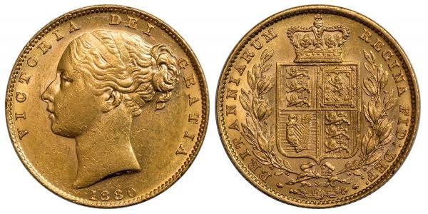 1 Sovereign 大不列颠及爱尔兰联合王国 (1801 - 1922) 金 维多利亚 (英国君主)