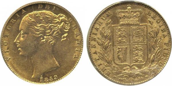 1 Sovereign 大不列颠及爱尔兰联合王国 (1801 - 1922) 金 维多利亚 (英国君主)