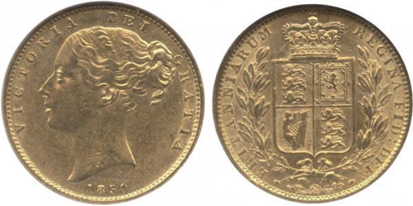 1 Sovereign 大不列颠及爱尔兰联合王国 (1801 - 1922) 金 维多利亚 (英国君主)