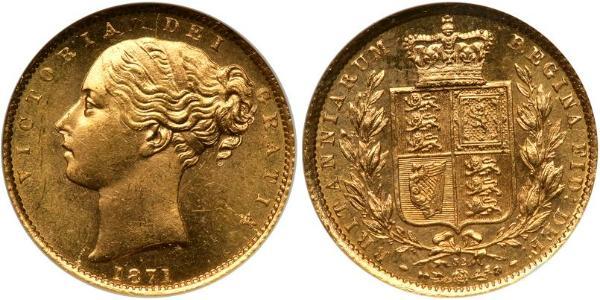 1 Sovereign 大不列颠及爱尔兰联合王国 (1801 - 1922) 金 维多利亚 (英国君主)