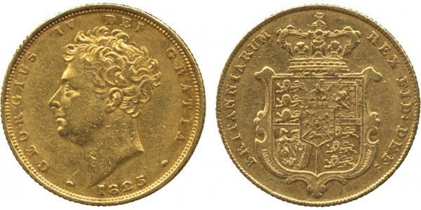 1 Sovereign 大不列颠及爱尔兰联合王国 (1801 - 1922) 金 喬治四世 (1762-1830)