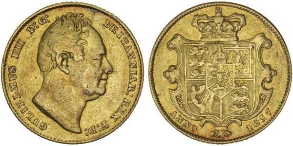 1 Sovereign 大不列颠及爱尔兰联合王国 (1801 - 1922) 金 威廉四世 (英國)