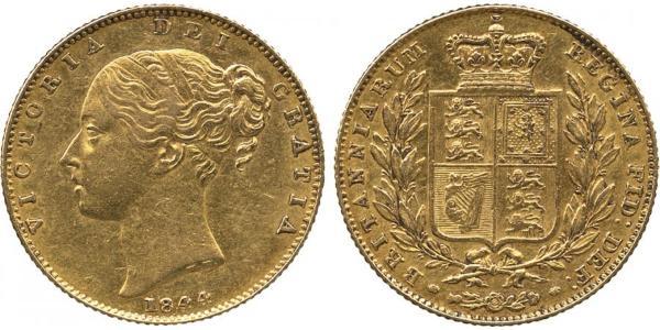 1 Sovereign 大不列颠及爱尔兰联合王国 (1801 - 1922) 金 维多利亚 (英国君主)